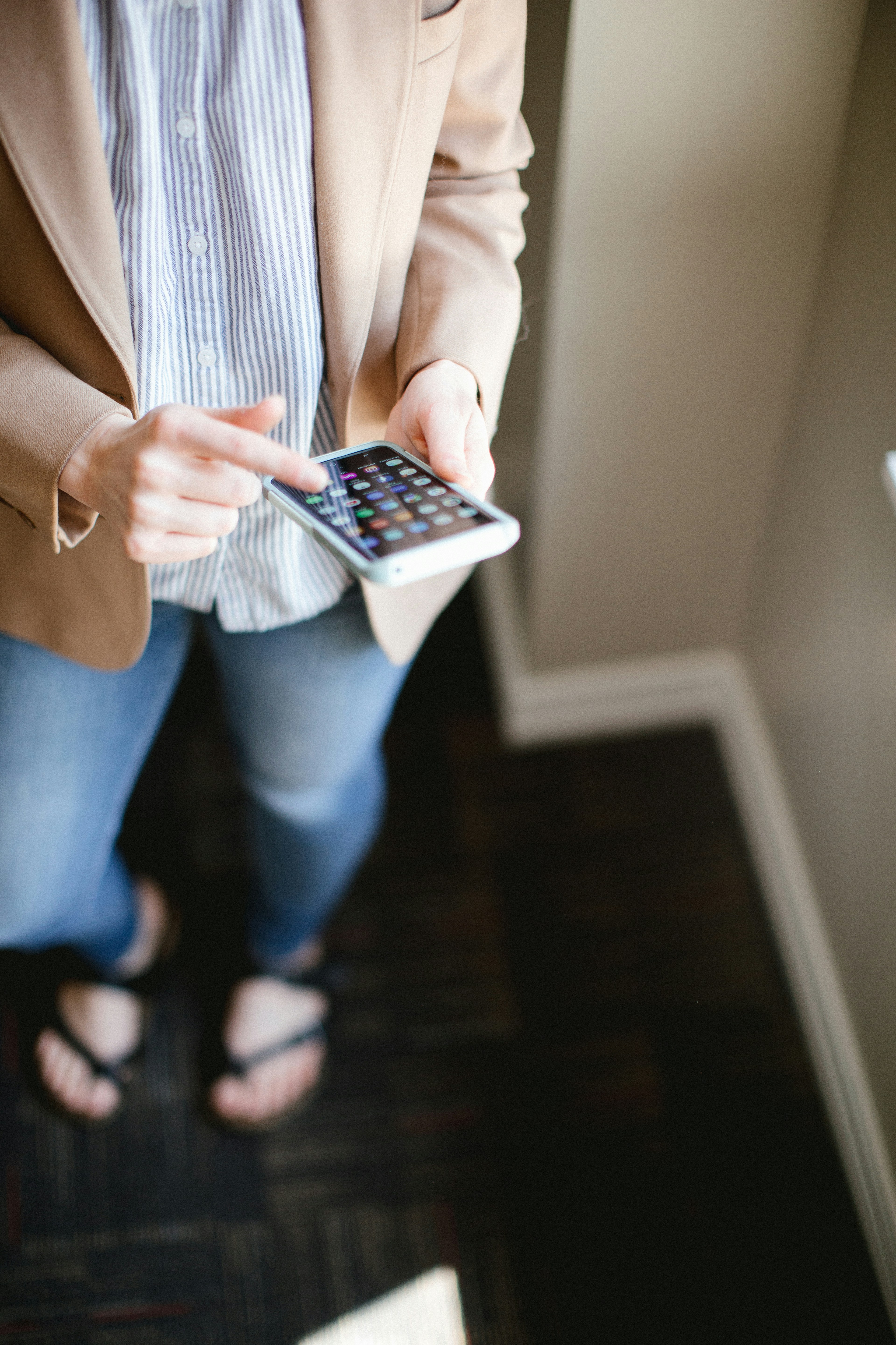 person using a smartphone